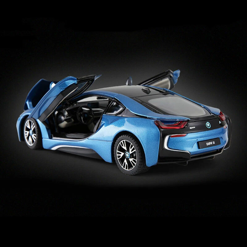 1:24 BMW i8 Model Car Diecast Toy Cars Metal Vehicle Boys Toys Kids Gifts Blue - Image 4 of 4
