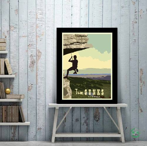 Gunks Climbing Print-Shawangunks- New York Climbing Poster-Home Decor - Picture 2 of 4