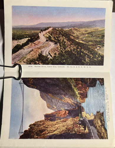 Vintage Postcard In the Clouds Royal Gorge Colorado Antique Rare Souvenir Folder - Picture 8 of 16