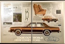 1982 Ford Ltd Crown Victoria Country Squire Vtg 2-page Print Ad Advertisement 1982 Ford Ltd Crown Victoria Country Squire Vtg 2-page Print Ad Advertisement