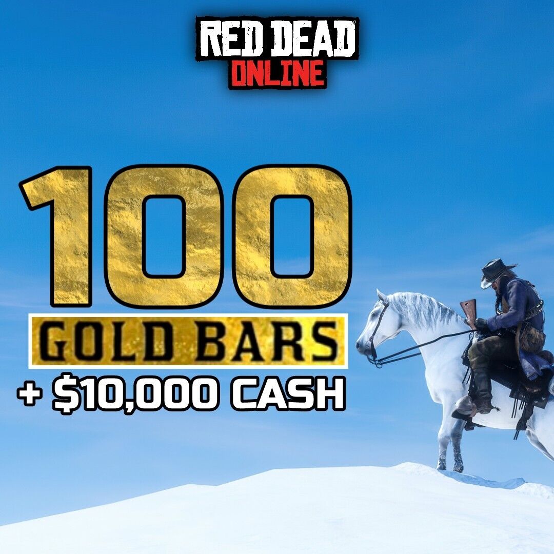 Buy RDR 2 Account, 100 GOLD BARS, 10000$ CASH