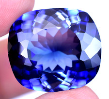 Natural Flawless Ceylon Blue Sapphire 35 Ct Cushion Cut GIE Certified Gemstone