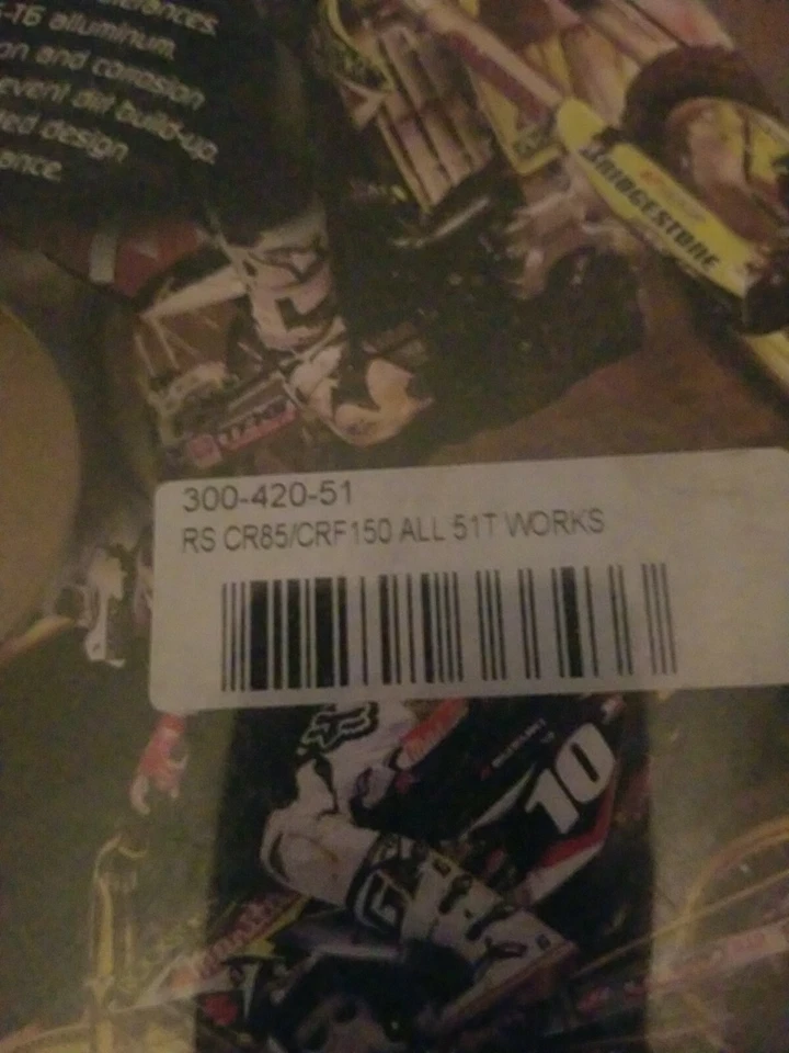 Tag Metals 51T Aluminum Rear Sprocket, 1996-2015 Honda CR85R CR80R CRF150R - Image 4 of 4