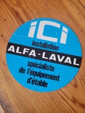 ancienne plaque tôle agricole ALFA LAVAL machine à traire paysan élevage