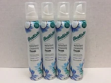 Batiste Waterless Cleansing Foam Cleanse + Shine with Coconut Milk, 4 Cans