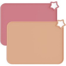 Silicone Placemats for Baby Kid Stain-Proof Non-Slip Toddler Food Mats Eati...
