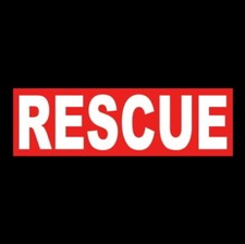 "RESCUE" window decal BUMPER STICKER sign EMT paramedics fireman firefighter NEW
