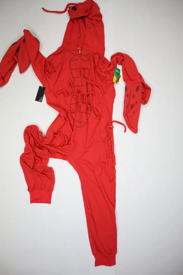 Disfraz de Langosta Elfos Borpsy Rojo Una Pieza Festival de Halloween Adulto Hombre M Foto 3 de 4