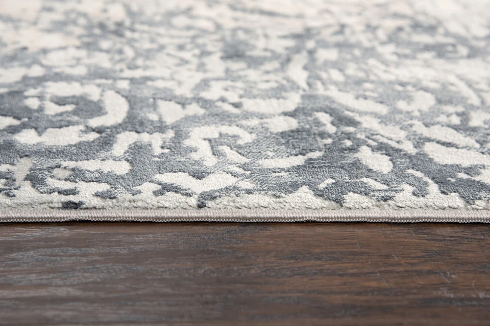 Rizzy Rugs Gray Contemporary Rings Swirls Gradient Area Rug Abstract CHS111 - Image 2 of 4