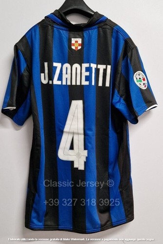 Maglia INTER 2007 2008 Home Centenario ZANETTI ADRIANO IBRAHIMOVIC FIGO - Imagen 10 de 13