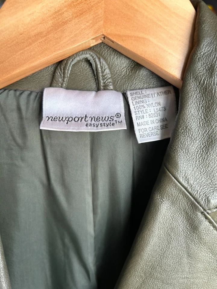 Gabardina de cuero Newport News larga midi retro Mob Y2K de colección años 90 para mujer talla P Foto 4 de 4