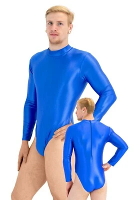 Herren Wetlook Body Rücken-RV lange Ärmel stretch shiny Hauteng stark glänzend - Bild 1 von 2