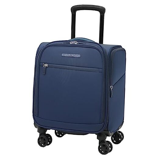  Carry On Underseat Luggage with Wheels Upgrade-14-Inch Compact Underseat Navy