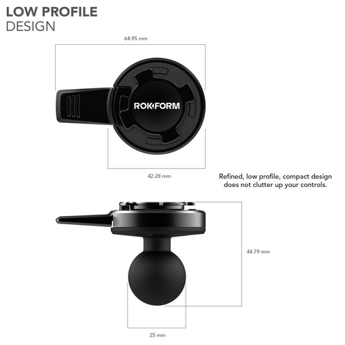 Rokform – Universal 1” Ball Adapter Motorcycle Phone Mount Safely Secures Any... - Picture 3 of 4