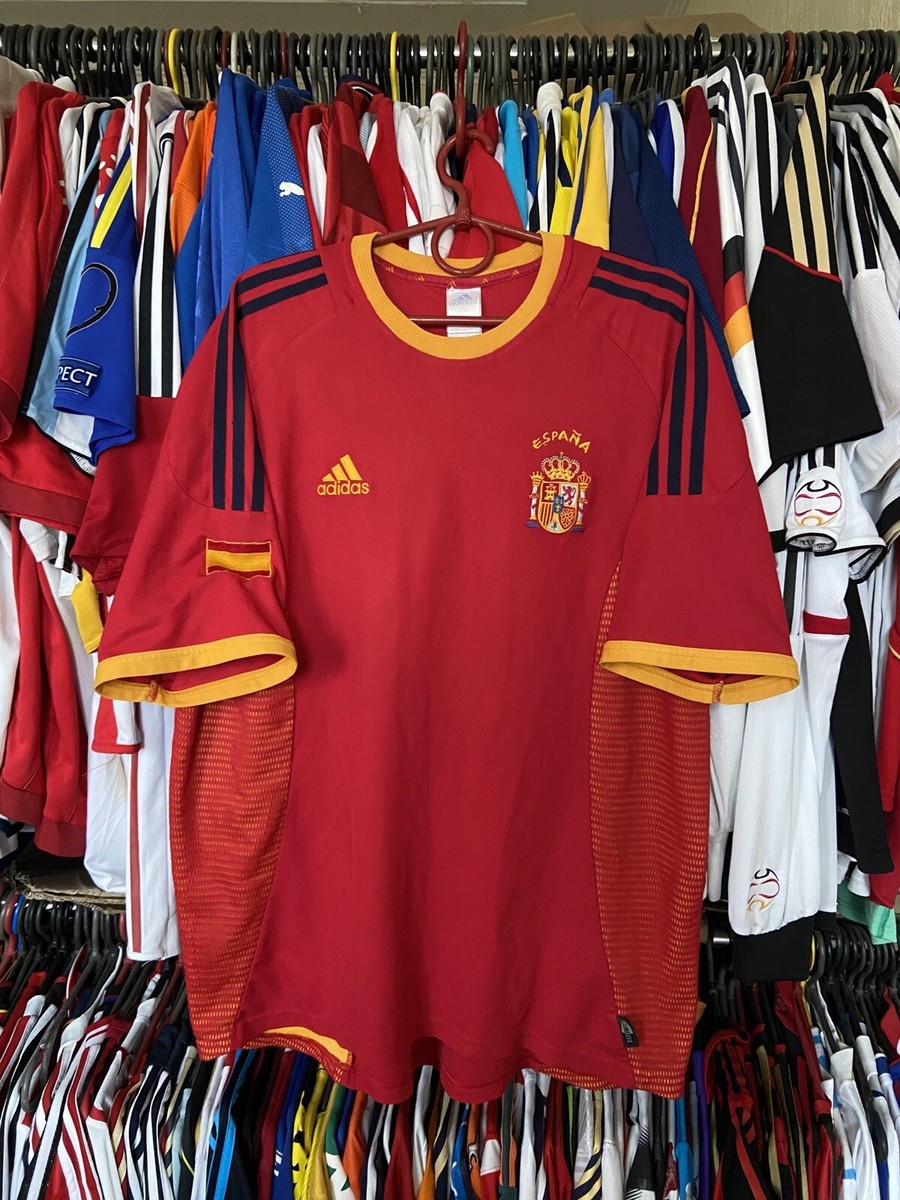 SPAIN 2002 2004 HOME FOOTBAL SHIRT SOCCER JERSEY ADIDAS 298547 sz