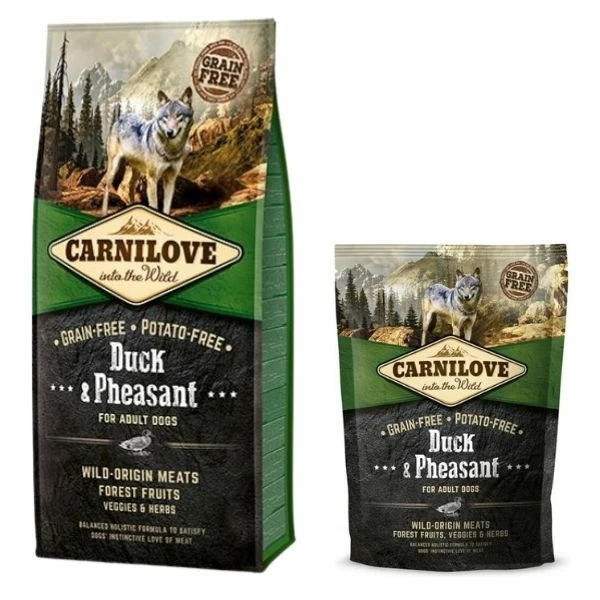 Carnilove Adult Dog Food Duck & Pheasant Grain Potato Free Dry Feed 1.5kg 12kg