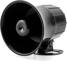 QWORK Electric Siren Horn, DC 12V Security Loud Wired Alarm Siren for Home Alarm