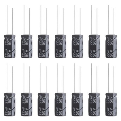 Capacitor 22uF 50V Elkos Capacitors 22μF 50V Aluminium Electrolytic Capacitor...