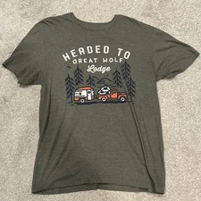 Great Wolf Lodge Unisex Adult Large The Duck Company Camper Dark Green