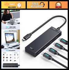 4-Port USB-C Hub, USB 3.2 Multiport Adapter Splitter, 10Gbps Data Transfer for L