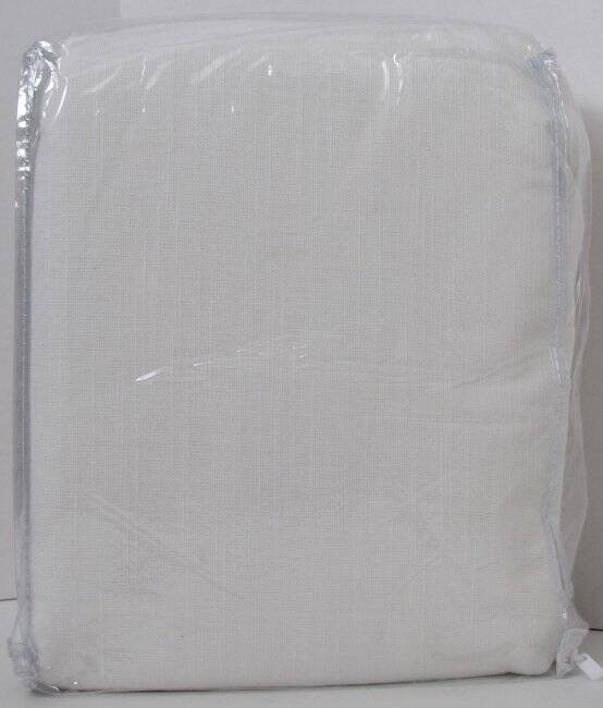 Pottery Barn Emery Linen Cotton Lined Light Filtering Curtain 100" x 108" White