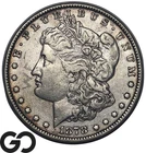 1878 7TF Morgan Silver Dollar Coin, Scarcer Date, XF+ Details