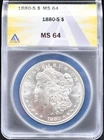 1880-S Morgan Dollar ANACS MS 64 #26MAR001