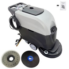 110V Commercial Dual Tanks 20" Brush Automatic Floor Scrubber Machine 173rpm