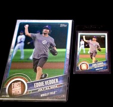 EDDIE VEDDER 5x7 JUMBO PEARL JAM FIRST PITCH 2015 MUSICIAN TOPPS CARDS