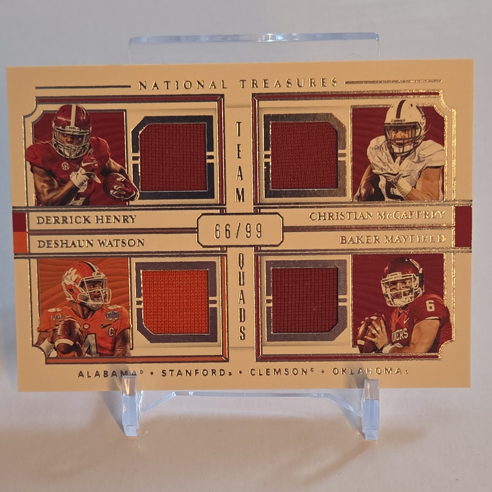 Panini 2019 National Treasures henry, mcaffery, watson mayfield #011 66/99 view 6