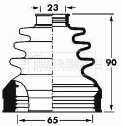 BORG & BECK BCB2893 Drive Shaft Bellow Kit Rear Right Left Fits Alfa Romeo Fiat