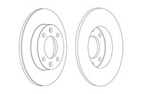 2 St. Ferodo Bremsscheibe Premier Coat+ Disc DDF1178C