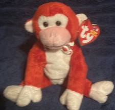 Ty Beanie Baby Valentine The Red Monkey Stuffed Animal Plush Toy New NWT