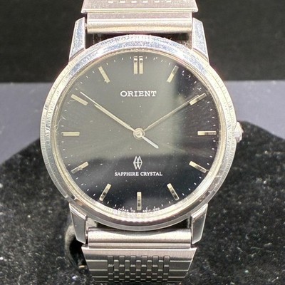 ORIENT Deleste QB1F C0 Wristwatch Quartz Mens Black Dial Sapphire Crystal