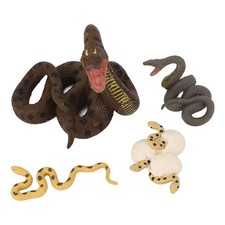 4 Pcs Snake Growth Cycle Model Toys Realistic Educational Play Simulated Snake