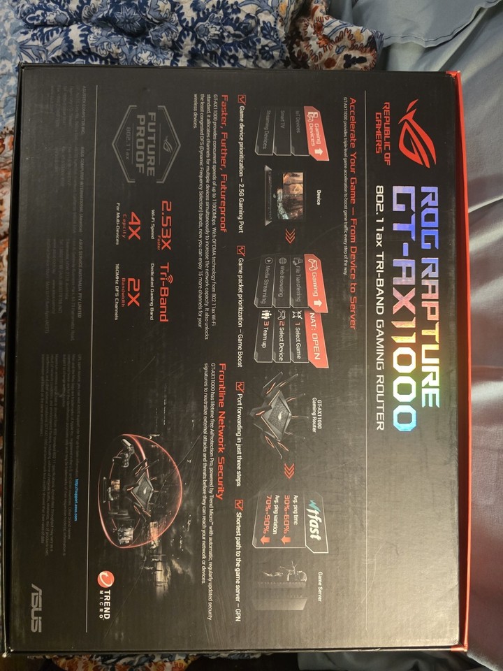 ASUS ROG Rapture GT-AX11000 Tri-Band Wi-Fi Gaming Router | eBay