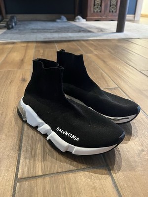size 8 barely worn black Balenciaga sock shoes