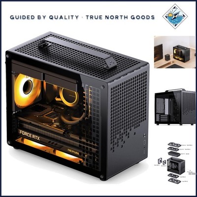 Black Mini Tower Case with Optimal GPU Clearance and Easy Installation Features