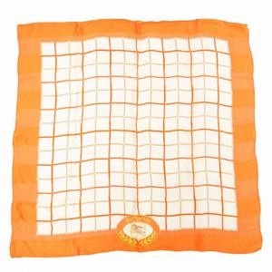 Burberrys Vintage Large Scarf Chief Check Logo Orange /Gv Gy14 Women'S Authentic thumbnail 9