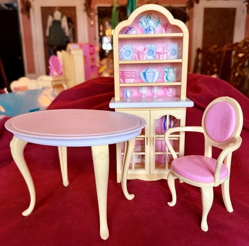 Barbie Dining Room Pieces For Folding Pretty House Playset Mattel Vintage 1996