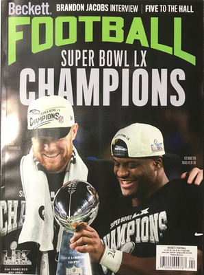 #ad New April 2026 Beckett Football Card Price Guide Magazine w Super Bowl Seahawks $16.25