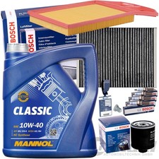 BOSCH FILTERSET+MANNOL 10W40 für 1.4+1.6+16V VW GOLF 4 BORA 1J POLO 6N2 LUPO