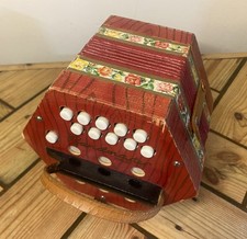 Vintage Bandmaster Concertina Accordion Squeeze Box- Germany- Floral Design
