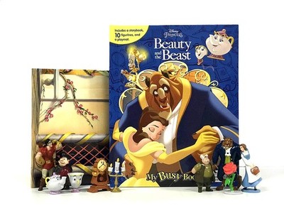 Disney Beauty and the Beast My Busy Books - Storybook, 10 figurines, playmat