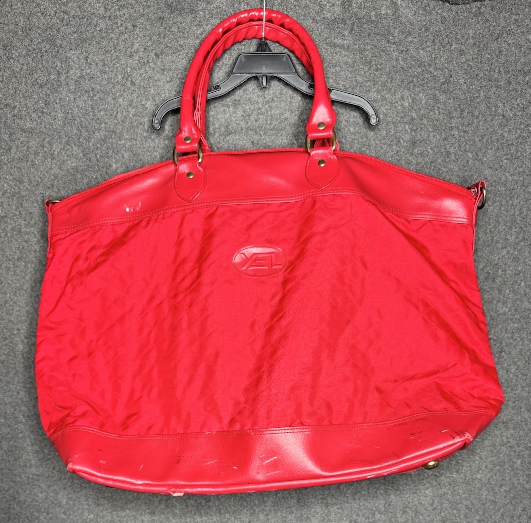 Borsa tote vintage Yves Saint Laurent YSL oversize rossa valigia designer
