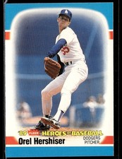 1989 Fleer Heroes of Baseball #22 Orel Hershiser Baseball Card 0501C