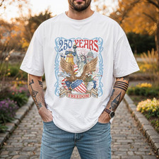 250 Years of Freedom USA Shirt America 250th Anniversary July 4th Patriotic Tee