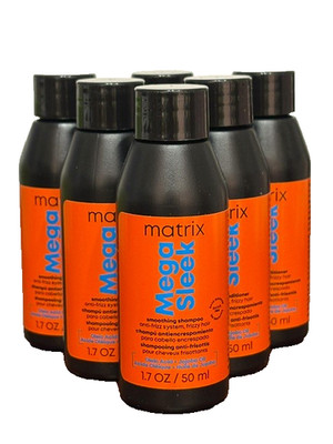 6x MATRIX MEGA SLEEK SMOOTHING SHAMPOO 1.7oz / 50ml ea NEW