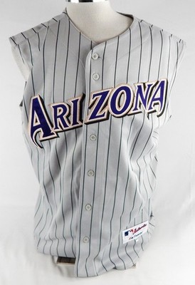 2000er Arizona Diamondbacks Alex Cintron #10 Jersey Grau Trikot Game Used 44 218