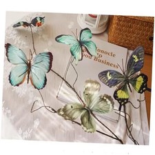 Artificial Butterfly, Silk Butterflys, Natural Fibers Green Series-1 Branch